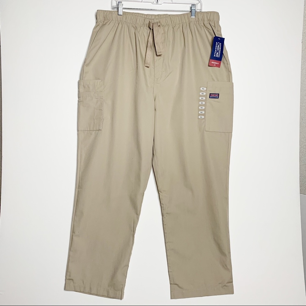 Cherokee Men's Drawstring Cargo Scrub Pants